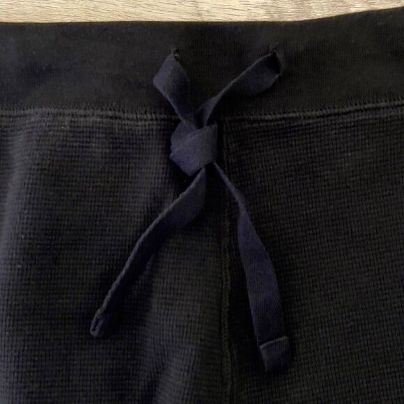 Ralph Lauren Cotton Shorts Men's XL Athletic Pony Drawstring Black Waffle Knit - Picture 4 of 6